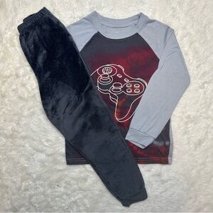 Wonder Nation 2 Pc Pajama Set Gaming Grey & Red Glow In The Dark Size 7